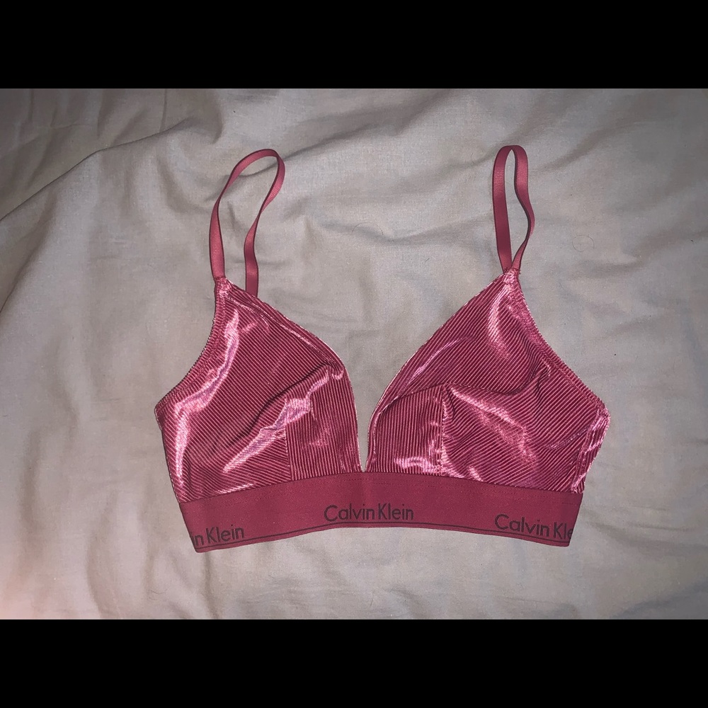 Calvin Klein velvet bralette